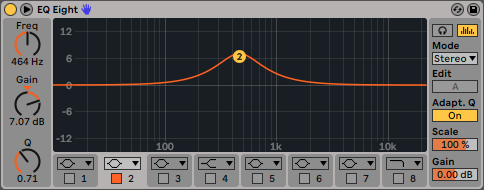 EQ Eight Ableton Live filtro tipo bell