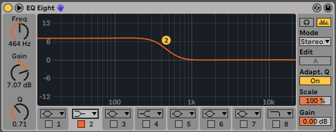 EQ Eight Ableton Live filtro tipo Low Self Cursos Go Music Pro