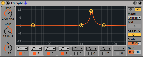 EQ Eight Ableton Live que es Frecuencia Cursos Go Music Pro