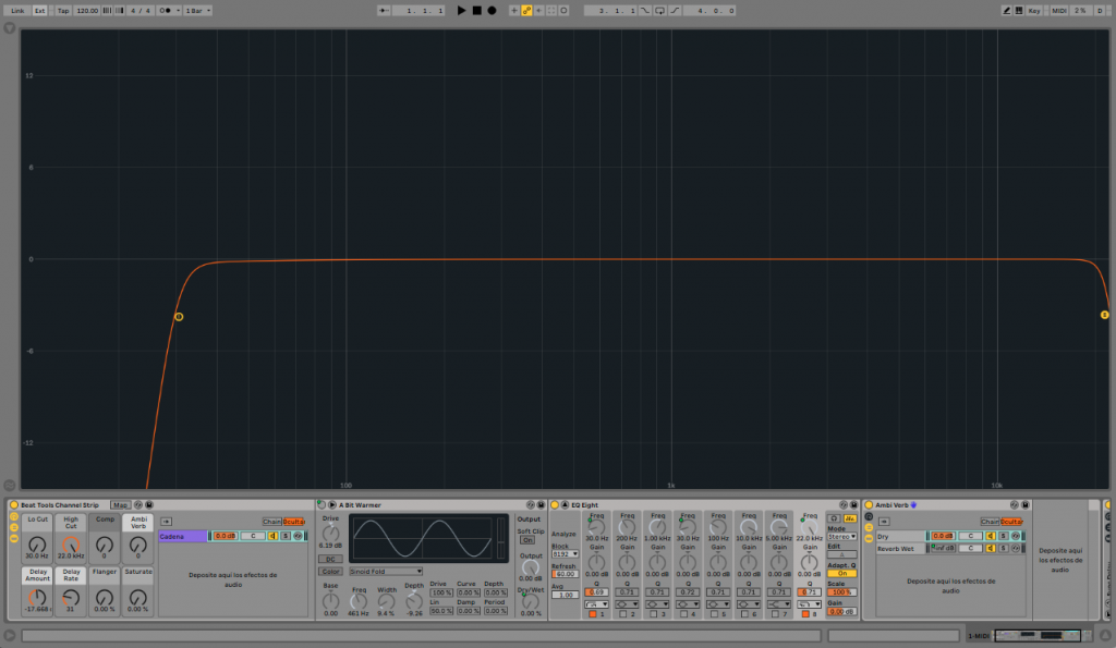 Cadena de efectos Ableton Live