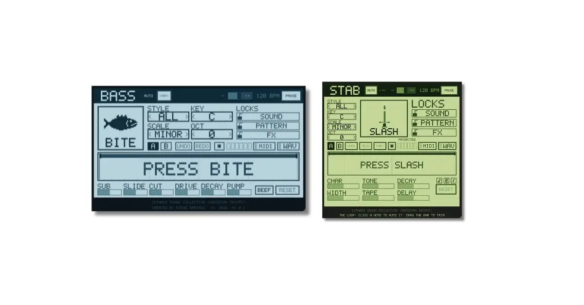 Plugins Bass y Stab Isthmus Sound Collectice